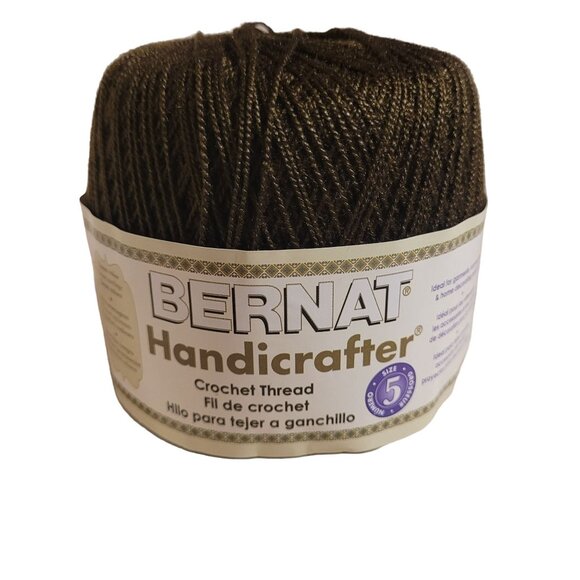 Bernat Handicrafter Crochet Thread Lot 3 Dark Mocha 31013 New 3 oz 371 yds - Picture 9 of 9
